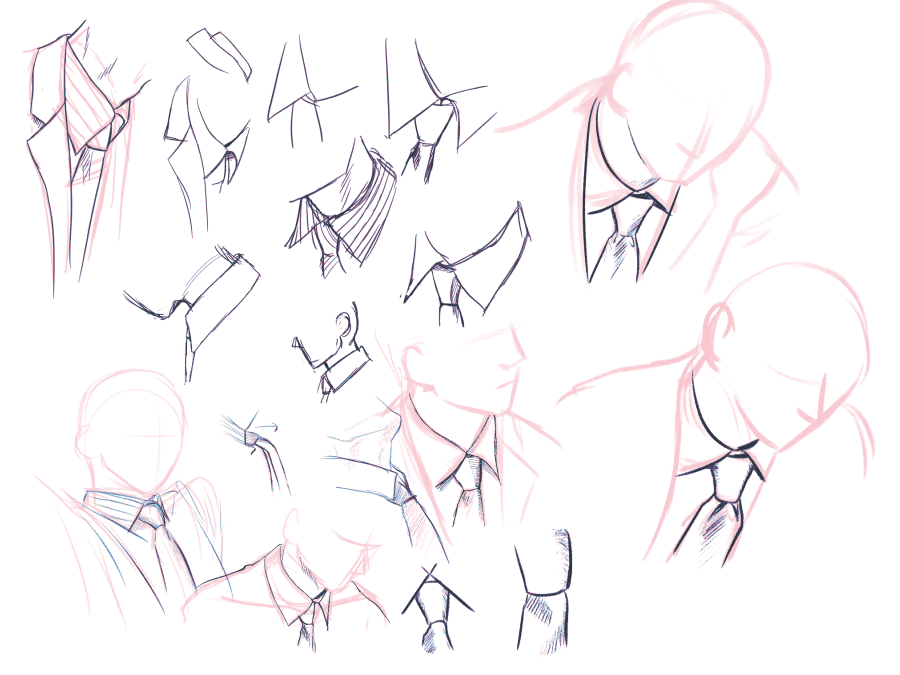 🗒️襟とネクタイの練習