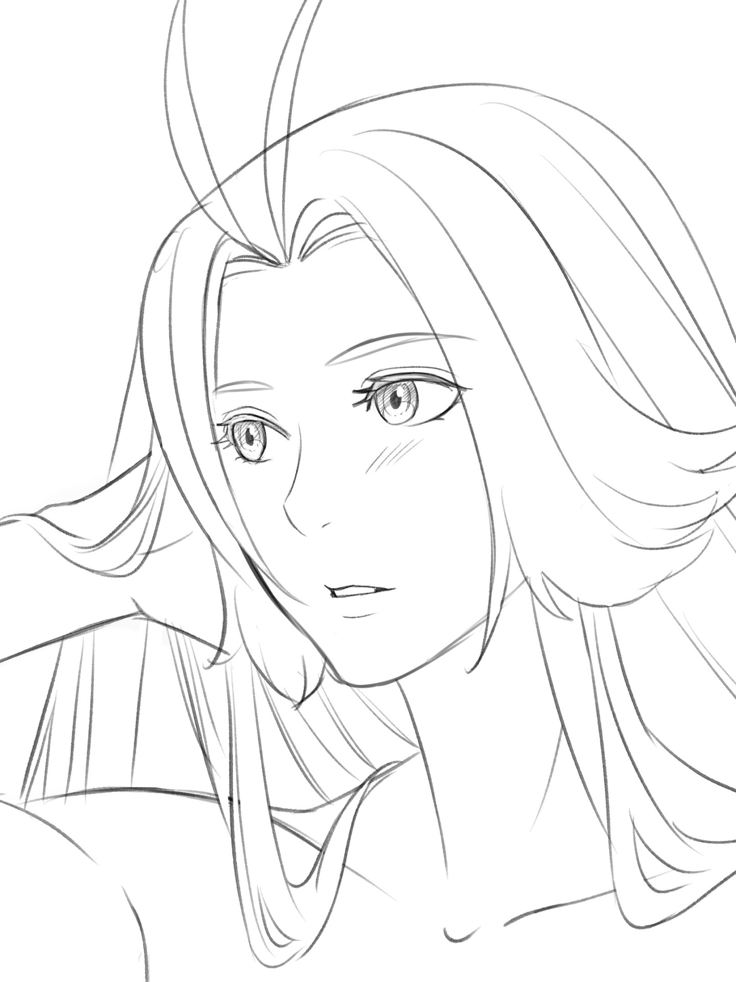 下描き始めました